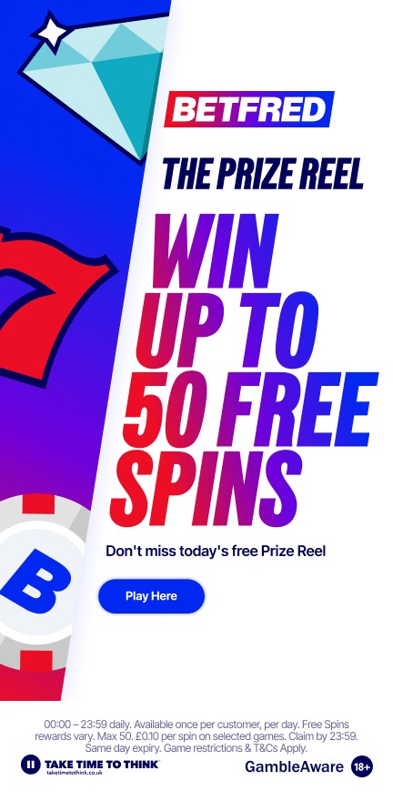 BetFred Up 50 Free Spins No Deposit