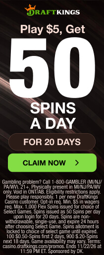 DraftKings Play $5, Get 50 Spins for 30 Days draftsking_banner2_updated