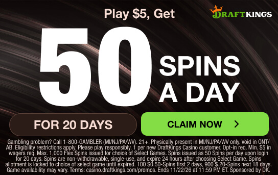 DraftKings Play $5, Get 50 Spins for 30 Days draftsking_banner1_updated